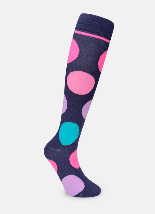 Meia Cano 3/4 Feminina Colorida