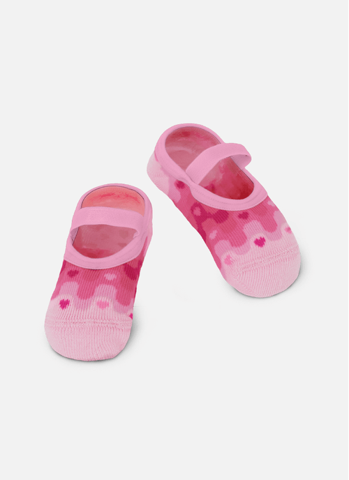 Meia Sapatilha Bebê RN Menina Coração