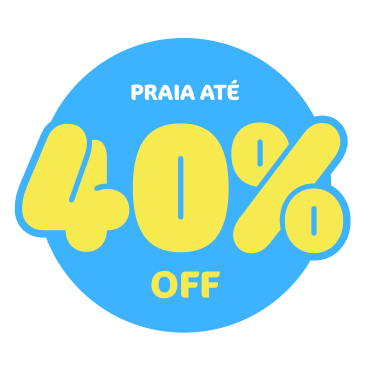 Praia com até 40% de desconto