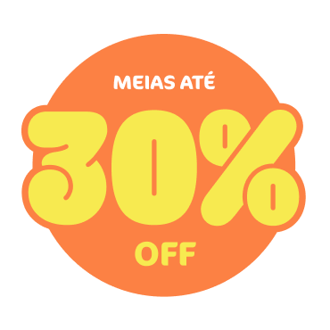 Meias com até 30% de desconto