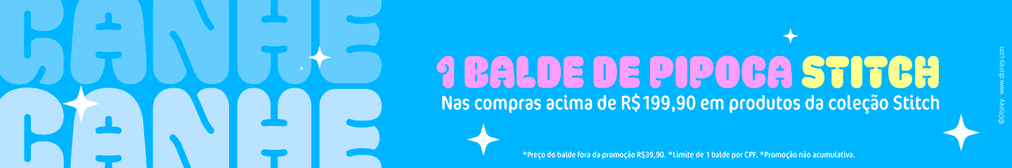 Ganhe Balde Stitch em compras acima de R$ 199,90 em produtos Stitch